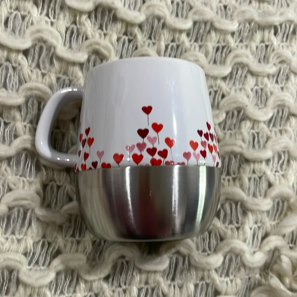 2007 Starbucks Valentine’s heart balloons red cherry ruby pink silver weighted - Picture 3 of 8